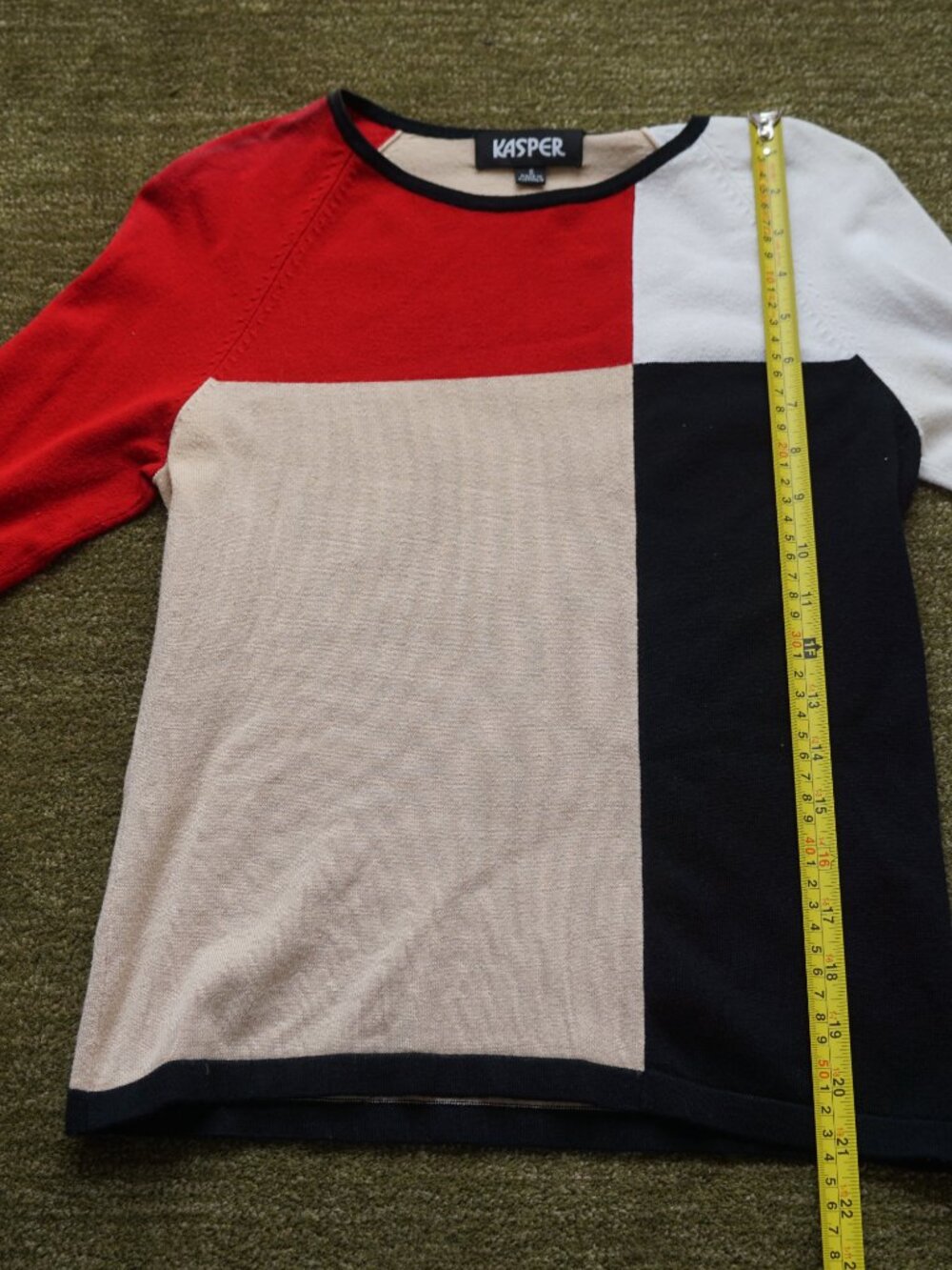 Colorblock Kasper Vintage Sweater size small - Picture 6 of 6
